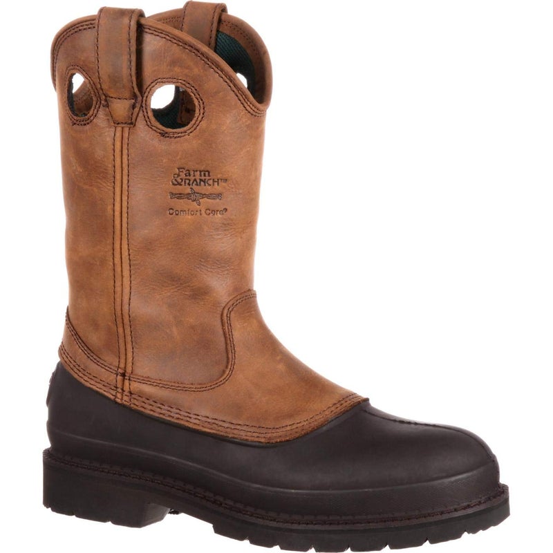 Georgia Boot Muddog Wellington Work Boot, Mississippi Brown, Size 10.5(M) - Image 2
